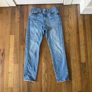 Levis Premium Wedgie Jeans Womens Sz W 27 Straight High Rise Button Fly Denim